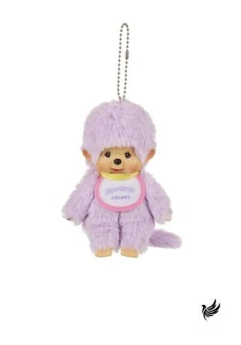 Purple Monchichi Colors plush keychain