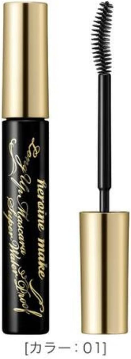 Kissme Heroine Make Long Up Mascara Super Waterproof WP 01 Black with Super Lengthening Fibre for Even Long and Curl
