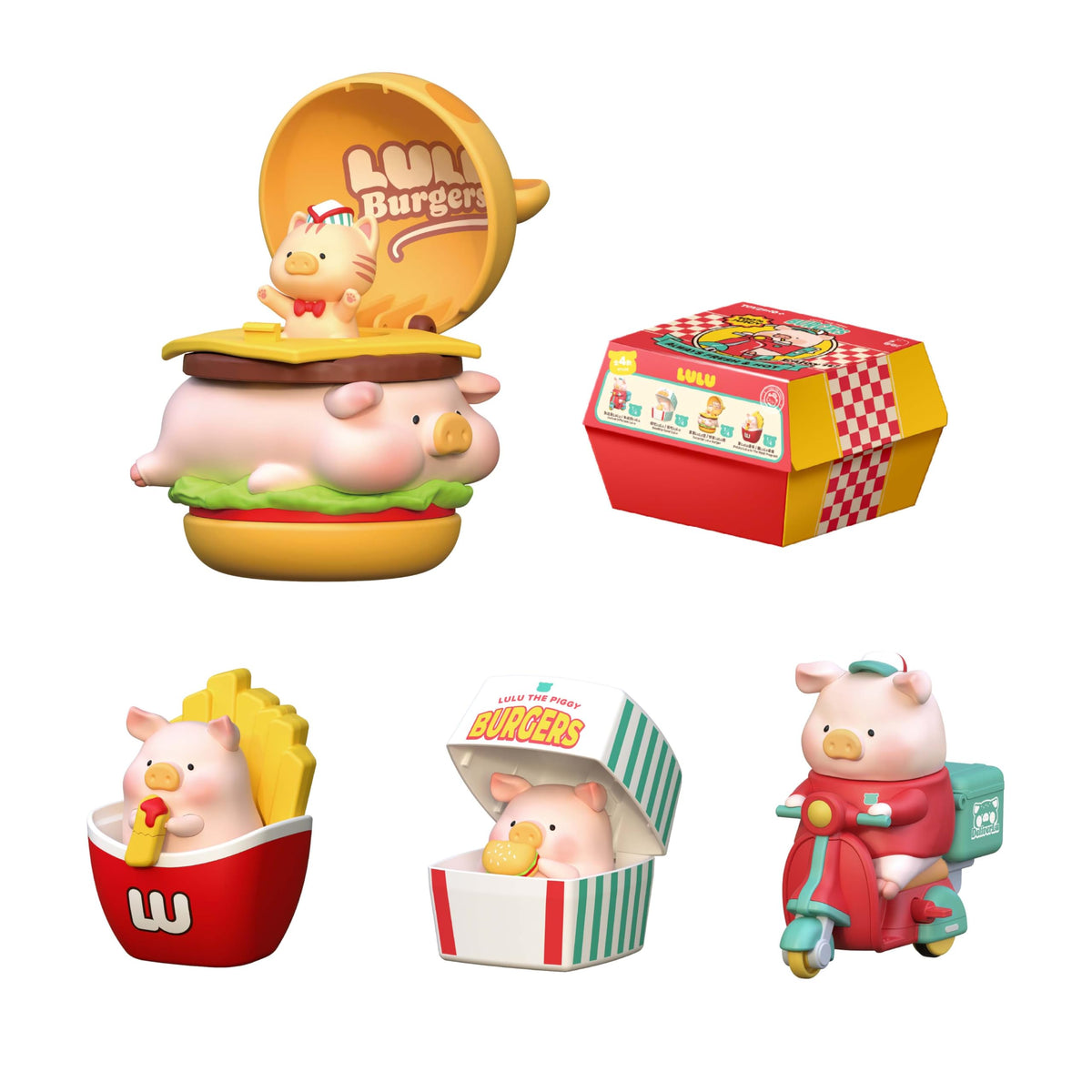 TOYZERO+ Lulu The Piggy Burger Express Movable Series Blind Box