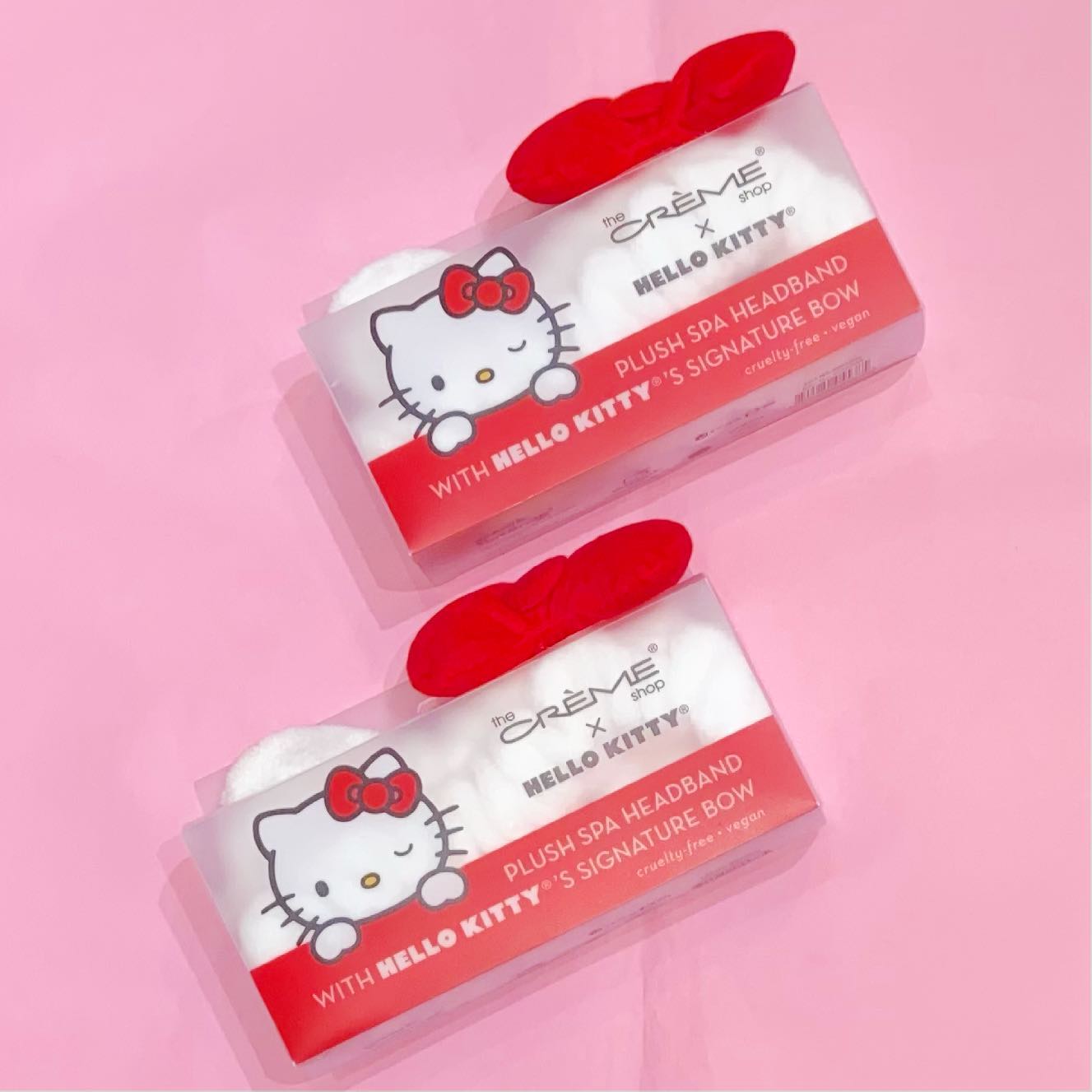 The Creme Shop x Hello Kitty Plush Spa Headband with HK's Signature bow