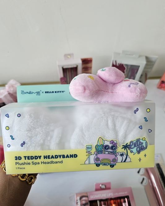 The Creme Shop x MyMeody Kuromi 3D Teddy Headyband Plushie Spa Headband