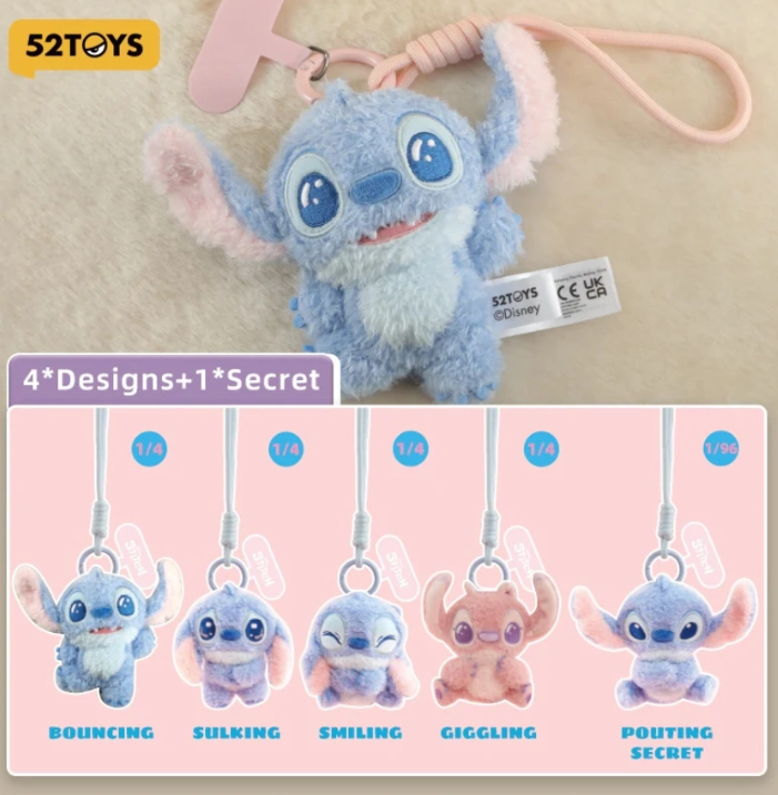 52TOYS Stitch Mood Series Plush Phone Charm Blind Box