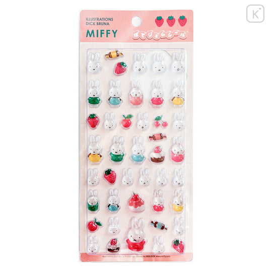 Japan Miffy Plump Gem Sticker - Pink