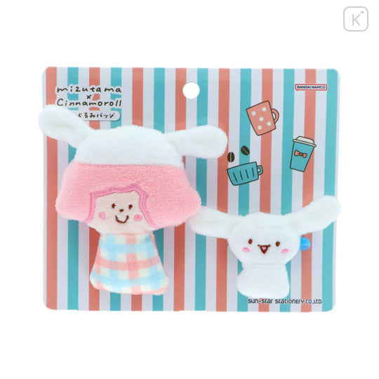 Japan Mizutama × Sanrio Plush Badge - Cinnamoroll