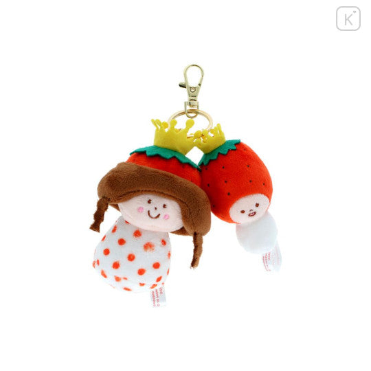 Japan Mizutama × Sanrio Plush Keychain - Strawberry King