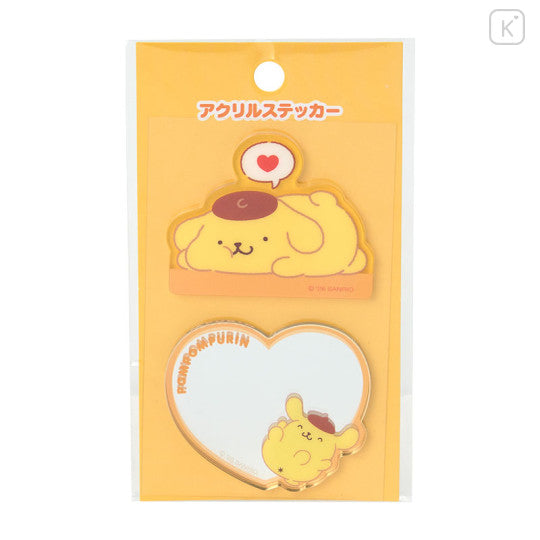 Japan Sanrio Original Acrylic Sticker Set - Pompompurin