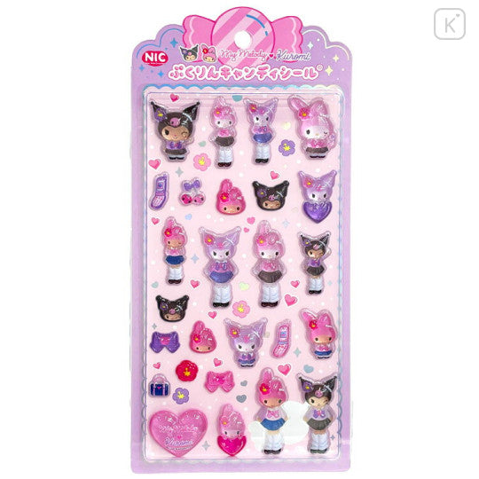 Japan Sanrio Pokurin Candy Sticker Kuromi & My Melody
