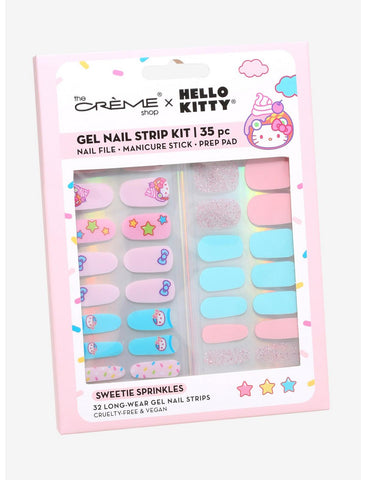 The Creme Shop X Hello Kitty Gel Nail Strip Kit 35 pc (Sweetie Sprinkles)