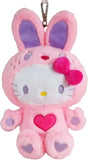 Hello Kitty : Colorful Bunny Pink Keychain
