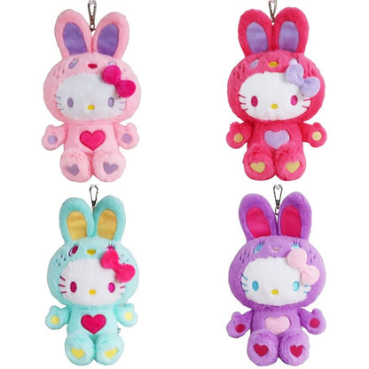 Hello Kitty : Colorful Bunny Pink Keychain