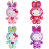 Hello Kitty : Colorful Bunny Pink Keychain