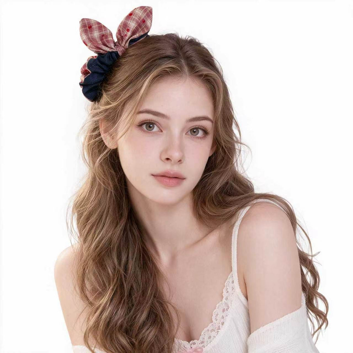 AiLike Heart Rabbit Hair Srunchie
