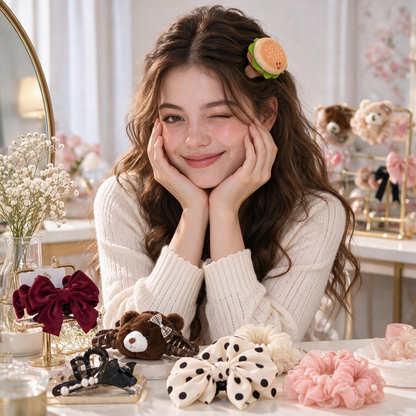 AiLike Burger Hair Clip Accessory