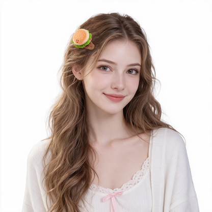 AiLike Burger Hair Clip Accessory