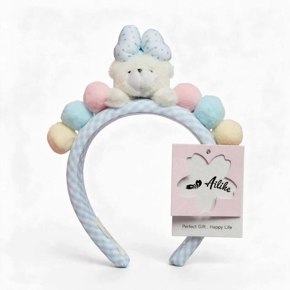 AiLike Cute Blue Plush Head Band