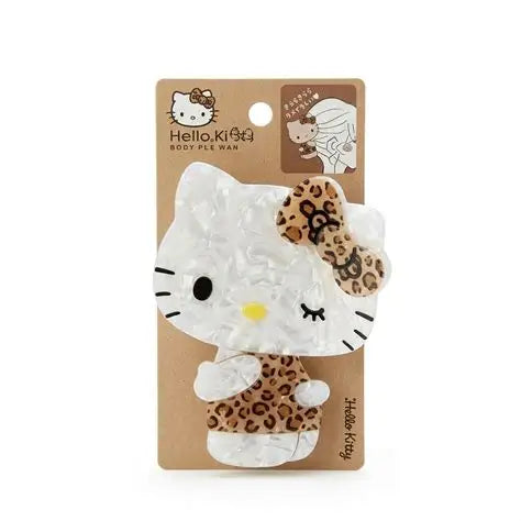Hello Kitty Large Claw Clip — Leopard Print