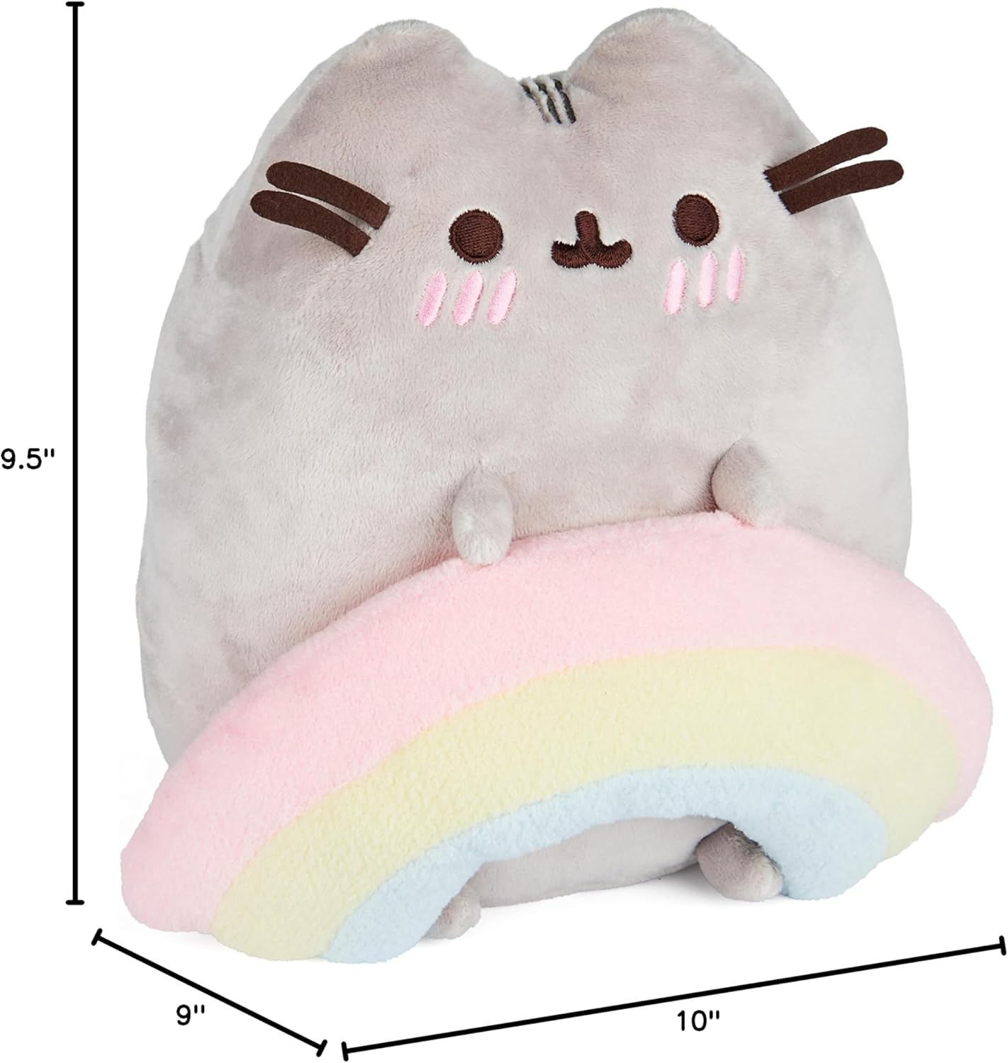 Pusheen with Rainbow, 9.5 in