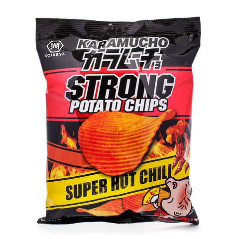 Koikeya Karamucho Strong Potato Chips - Super Hot Chili (54g)