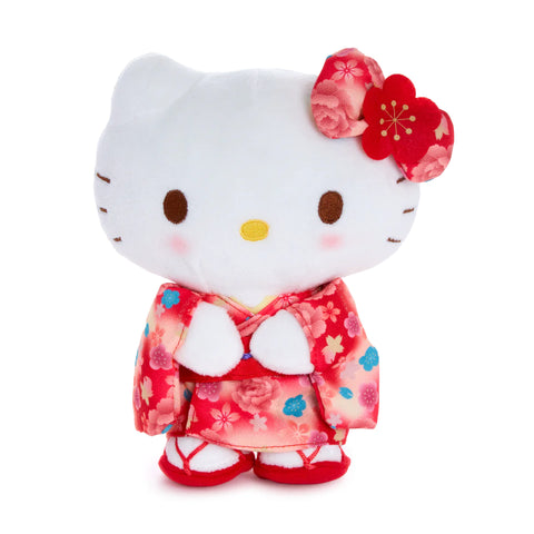 Hello Kitty Kimono 8" Standing Plush Red