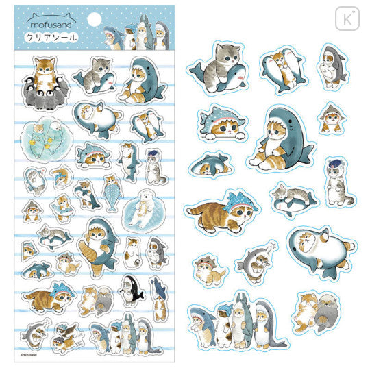 Mofusand Stickers (Blue Polka Dot)