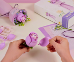 Rolife Purple Rose Bouquet – DIY 3D Puzzle Kit