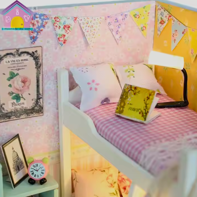 Pocohouze - Mini DIY House - Cheryl's Room w/ LED Light