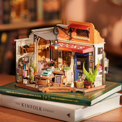 RoLife DIY Miniature House Corner Bookstore