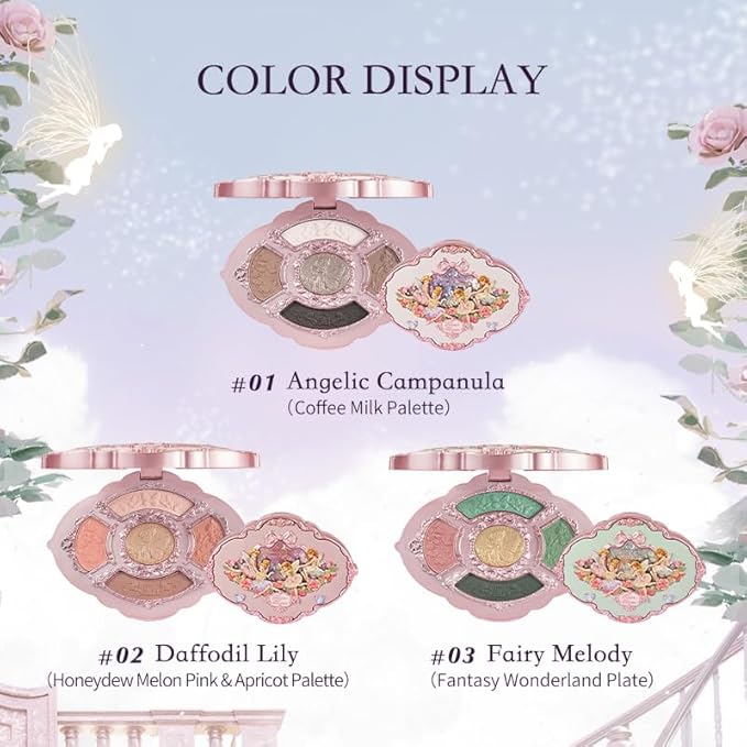 Flower Knows Midsummer Fairytale Embossed Five-Color Eyeshadow Palette 02