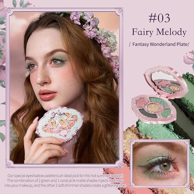 Flower Knows Midsummer Fairytale Embossed Five-Color Eyeshadow Palette 02