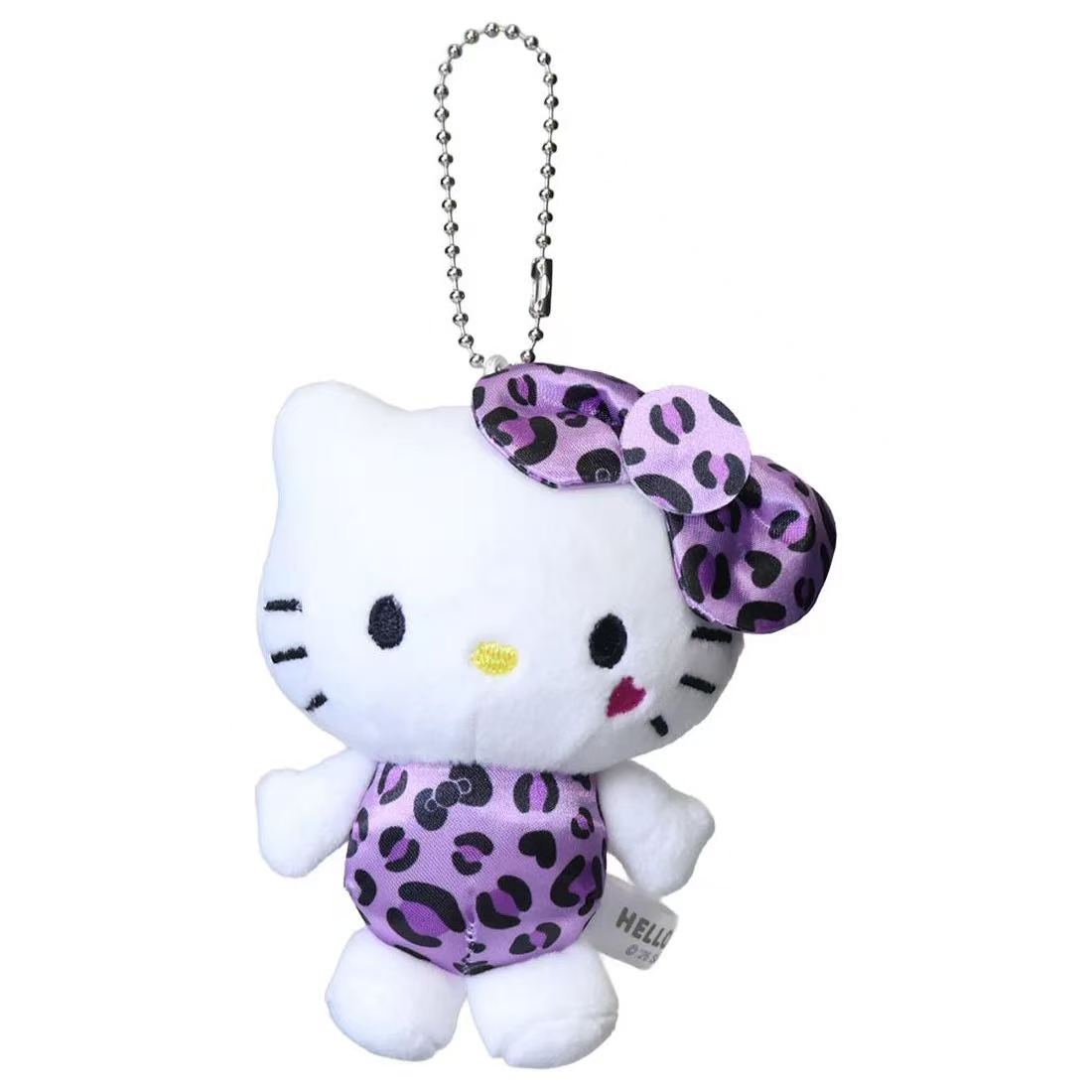Sanrio Kamio Japan Inc Hello Kitty Purple Cheetah Print Keychain
