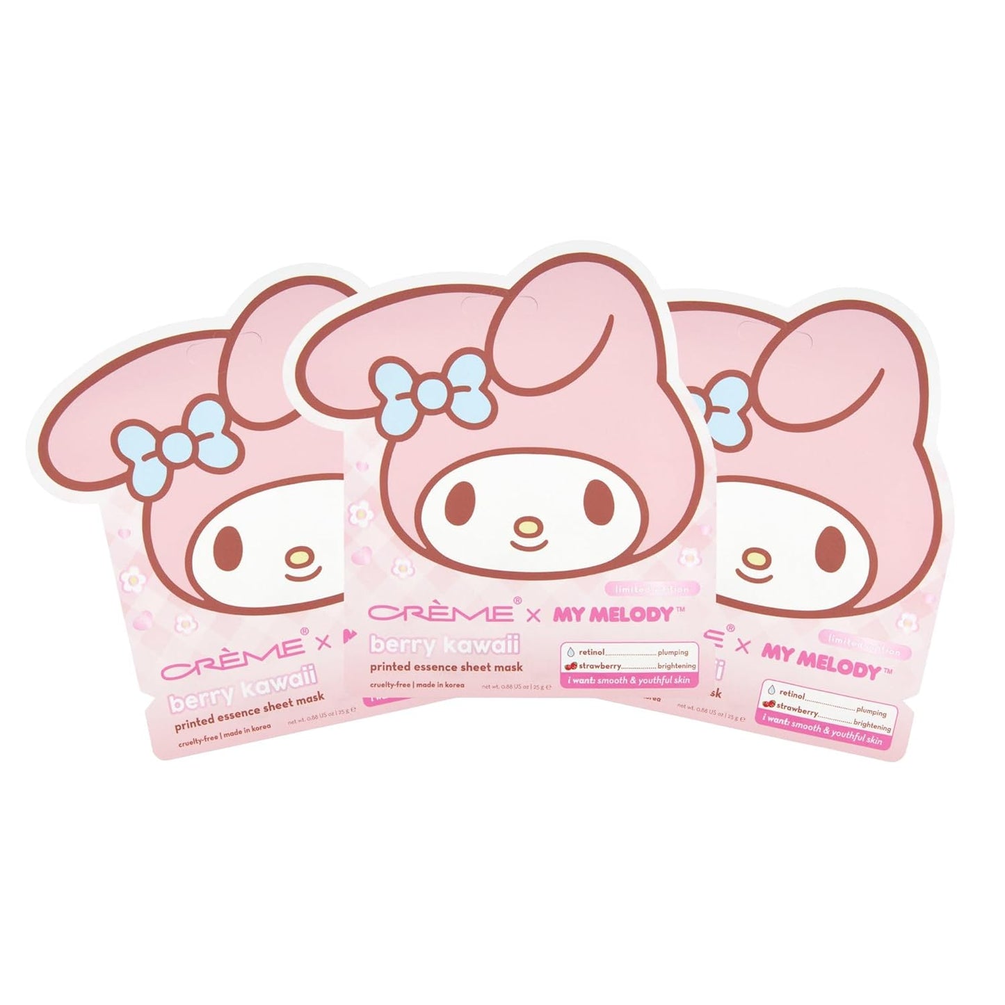 TCS SANRIO My Melody Printed Essence Sheet Mask (Berry