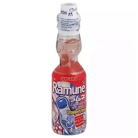 Ramune Strawberry Carbonated Soft Drink