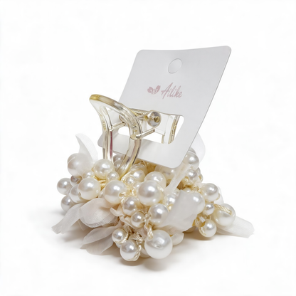 AiLike Pearl Bow Tulie Hair Claw