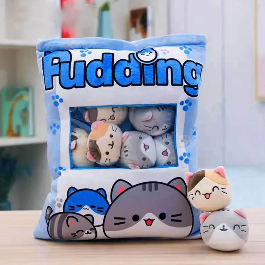 AiJoyTop A Bag Of Blue Cats Pillow