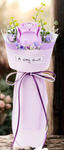 Rolife Purple Rose Bouquet – DIY 3D Puzzle Kit