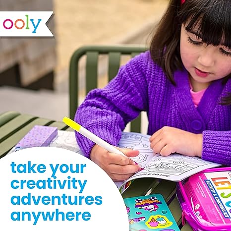 Ooly Let's Go Activity & Coloring Book Kit Complete - Kitty in The City