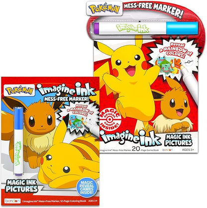 Bendon Imagine Ink Pokemon Magic Ink Pictures and Game Book with Mess Free Marker