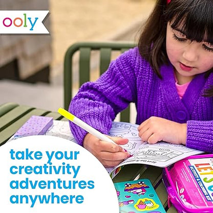 Ooly Let's Go Activity & Coloring Book Kit - Unicorn Candy Town