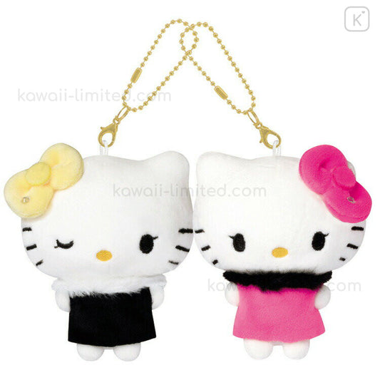 Hello Kitty & Hello Mimmy : Y2K Gal Black Pink Connecting Set Keychain
