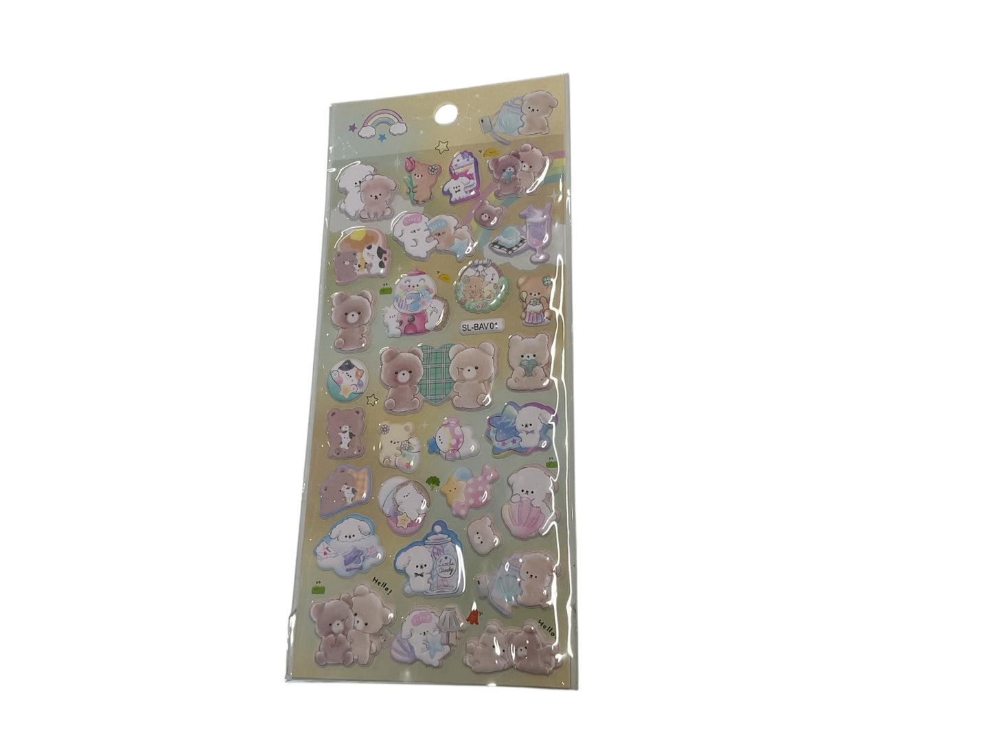 SL-BAV01-04 METTE PASTEL ANIMAL STICKER