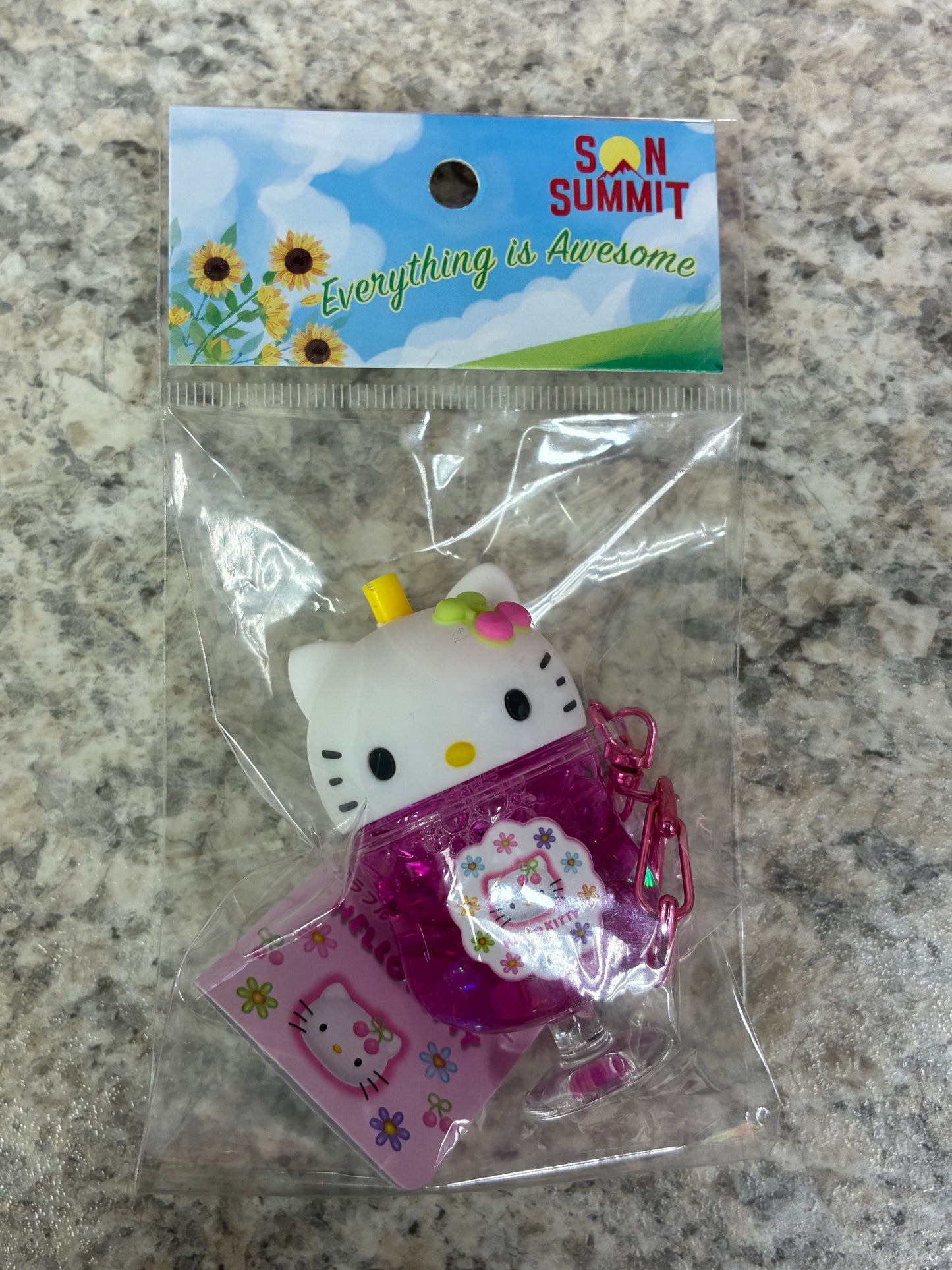 Sanrio Hello Kitty Drink Glass Keychain