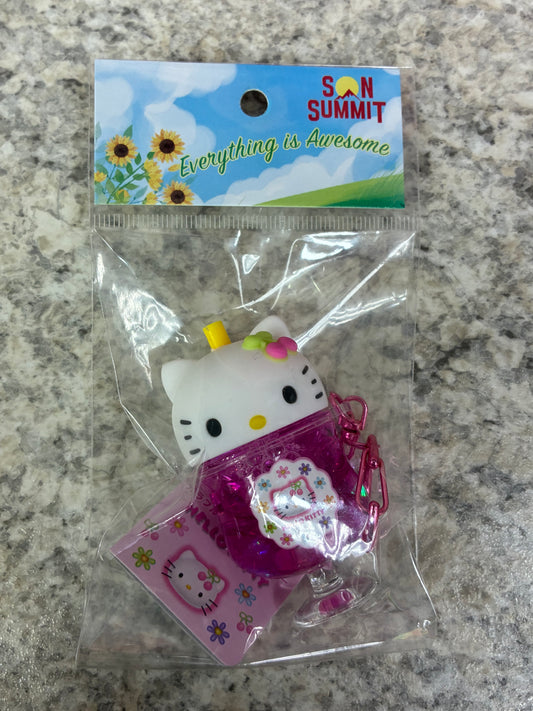 Sanrio Hello Kitty Drink Glass Keychain