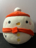 Honeymaru Rolling Mochi Series Holiday Snowman Plush