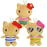 Hello Kitty Mascot Ball Chain Mascot Suntan Series Sunglasses Keychain