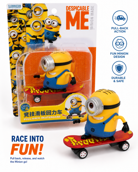 Illuminations Despicable Me Pull-Back Skateboard