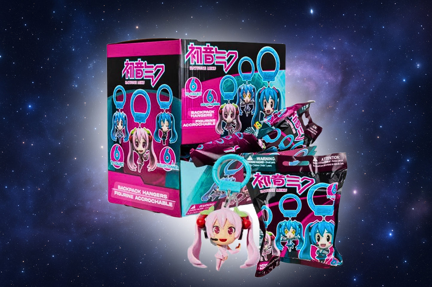 Hatsune Miku Backpack Hanger Keychain Blind Pack