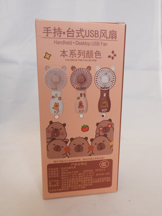 Handheld Desktop USB Fan (Capy Bara)