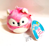 Squishmallows 3” Sabine the Pink Tye-Dye Fox Clip-on Keychain