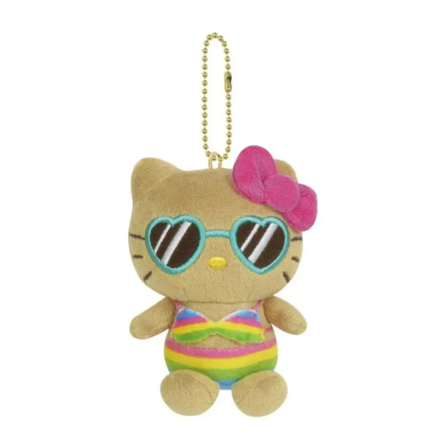 Hello Kitty Mascot Ball Chain Mascot Suntan Series Sunglasses Keychain