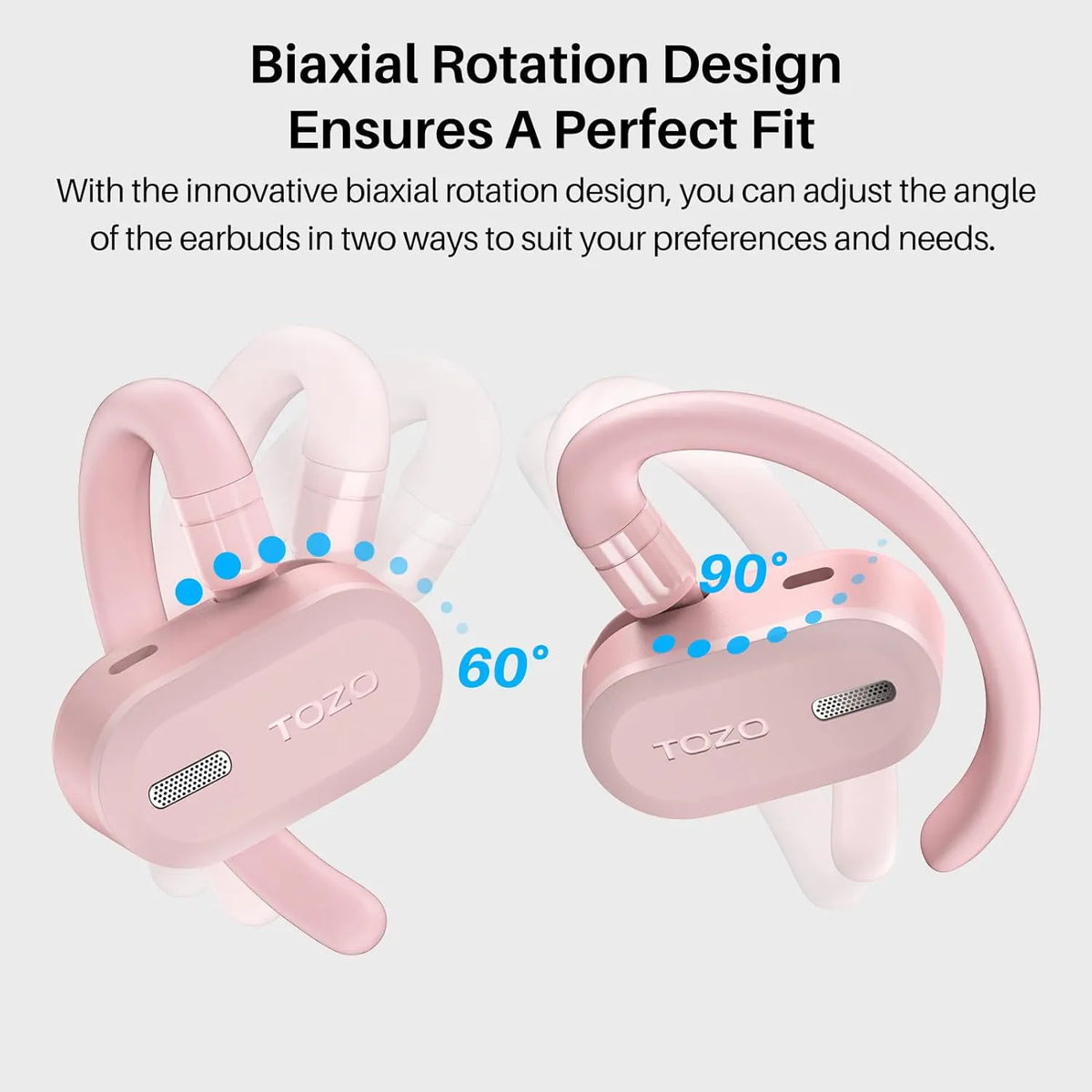 Open Buds Bluetooth Earbuds Pink